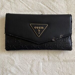 Guess Black Embossed Women's Wallet